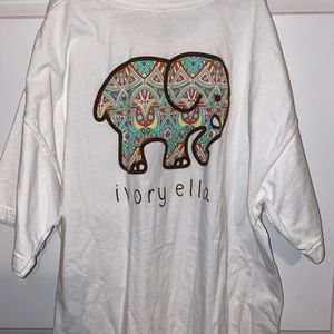 Ivory Ella t-shirt with back design